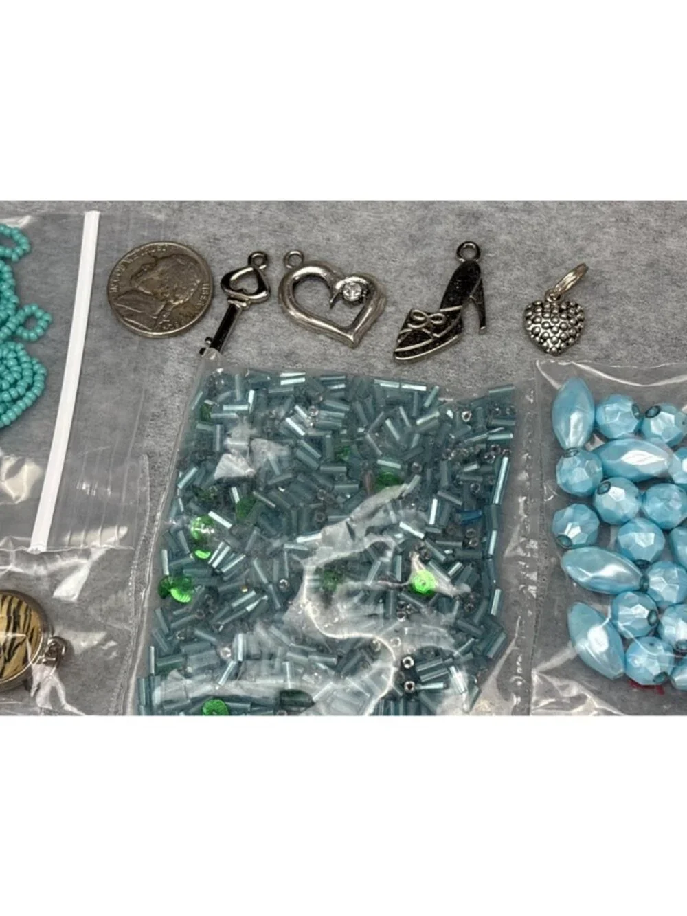 Assorted Beads & Charms Jewelry Making Kit Chain Jewelry Findings